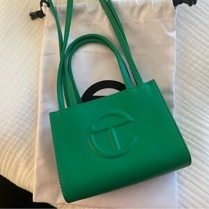 Telfar small greenscreen shopping bag